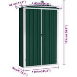  Vrtno spremište zeleno 116x45x175 cm od pocinčanog čelika | shoptok.hr