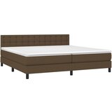  Krevet s oprugama i madracem tamnosmeđi 200x200 cm od tkanine | shoptok.hr