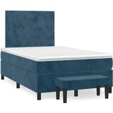 Box spring krevet s madracem tamnoplavi 120 x 200 cm baršunasti | shoptok.hr