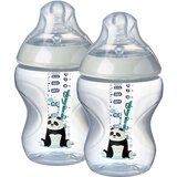Tommee Tippee Closer to nature dekorirane bočice 260 ml, 2 kom., "panda" | shoptok.hr