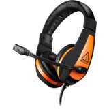 Canyon gaming headset 3.5mm jack with adjustable microphone and volume control, with 2in1 3.5mm adapter, cable 2M, black, 0.23kg | shoptok.hr