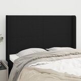  Uzglavlje s ušima crno 147x16x118/128 cm od tkanine | shoptok.hr