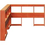  Knjižnica vzglavje L-oblike voščeno rjava 120 cm trdna borovina, (21792251) | Shoptok.si