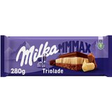 Milka mlečna čokolada Triolada, 280 g cene