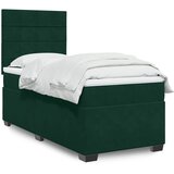 Box spring krevet s madracem tamnozeleni 80 x 200 cm baršunasti | shoptok.hr