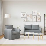  Set sofe 2 pcs Svjetlosiva 136 x 82 x 85 cm Tkanina | shoptok.hr
