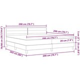  Postelja boxspring z vzmetnico krema 200 x 200 cm blago, (5000125954) | Shoptok.si