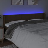  LED uzglavlje tamnosmeđe 203x16x78/88 cm od tkanine | shoptok.hr