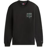Tommy Jeans Sweater majica kraljevski zelena / crna / srebro Cijene