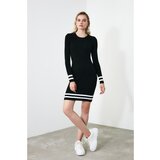 Trendyol Ženska trikotažna haljina Crna bijela | siva Cene