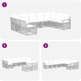  Sjedeća garnitura za vrt 9 kom. Siva poliratan 61 x 62 x 70 cm | Shoptok.si