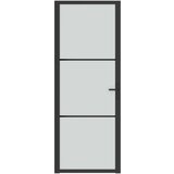  Unutarnja vrata 76 x 201 5 cm crna od mat stakla i aluminija | shoptok.hr