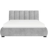 MID.YOU OBLAZINJENA POSTELJA 180 cm x 200 cm , les, tekstil, leseni material siva | Shoptok.si