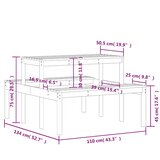  Stol za piknik 110 x 134 x 75 cm od masivne duglazije | shoptok.hr