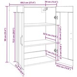  Ormarčići montirani na zid 2 pcs hrast artisan | shoptok.hr