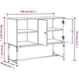  Komoda boja dimljenog hrasta 100x40x79 5 cm konstruirano drvo | shoptok.hr