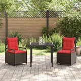  Komplet za jedilnico v vrtu 3 pcs Rjava poli ratan, (5000045489) | Shoptok.si