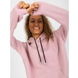 Fashion Hunters Dusty pink RUE PARIS basic kangaroo sweatshirt Cene