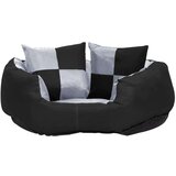 vidaXL Pasja blazina dvostranska in pralna siva in črna 65x50x20 cm | Shoptok.si