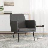  Fotelja sivi 61 x 78 x 80 cm od umjetne kože | shoptok.hr
