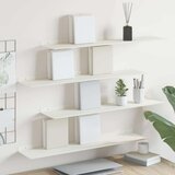  Polica na zidu s policom Zidne 4 pcs Bijelo 80 x 18 x 2 5 cm - Bijelo 80 x 18 cm 4 | shoptok.hr