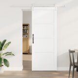 vidaXL klizna vrata sa setom hardvera bijela 83x211 cm puno drvo bor | shoptok.hr