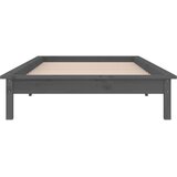 LED okvir kreveta sivi 75x190 cm za jednu osobu masivno drvo | Eponuda.ba