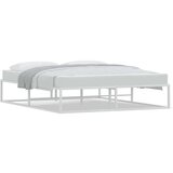vidaXL Posteljni okvir brez vzmetnice bel 160x200 cm kovinska | Shoptok.si