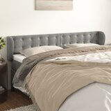  Uzglavlje s ušima svjetlosivo 163x23x78/88 cm baršunasto | shoptok.hr