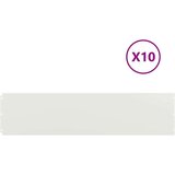 vidaXL Robniki za trato 10 kosov Bela 25x103 cm Hladno valjano jeklo | Shoptok.si