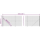  Ograda od žičane mreže s prirubnicom antracit 1,8 x 25 m | shoptok.hr