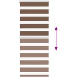 Zebra zavjesa smeđa 65x150 cm širina tkanine 60,9 cm poliester | Shoptok.si