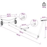  Podesivi prikolicu za čamce s pneumatskim gumama 200 kg Load - bez kotača | shoptok.hr