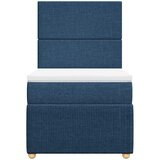  Krevet s oprugama i madracem plavi 90 x 200 cm od tkanine | shoptok.hr