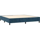  box spring s madracem LED tamnoplavi 200x200 cm baršun | shoptok.hr