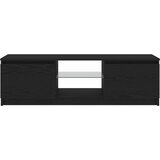 TV ormarić s LED svjetlima crni hrast 120x30x36 cm inženjerski drvo | Shoptok.si