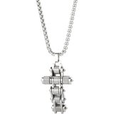 Ogrlica Chain Cross - Srebrna KP29314 | Shoptok.si