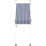 Tenda na ručno uvlačenje 100 cm plavo-bijela prugasta | Eponuda.com