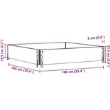  Okviri za palete crni 100x100 cm od masivne borovine | shoptok.hr