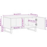  Klubska miza Rjava in črna 80 x 50 x 40 cm | Shoptok.si