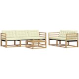  Set vanjskih sofa 6 pcs Bijela i krem 79 x 79 x 37 cm | shoptok.hr