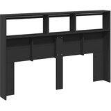 Ormarić za uzglavlje s LED svjetlima crni 160 x 17 x 102 cm | Eponuda.ba