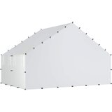  Kokošinjac s krovom Srebrna 300 x 200 x 190 cm Pocinčani čelik | shoptok.hr