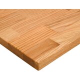  Stol Bjela i svjetlosmeđa 140 x 60 cm Čvrsto Hrastovo Drvo | shoptok.hr