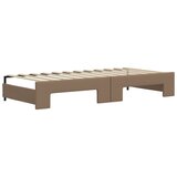  Dnevni krevet na razvlačenje cappuccino 90x200 cm umjetna koža | shoptok.hr