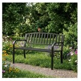 Multi Garden Metalna bastenska klupa 12050 cm sa naslonom, crna - | Eponuda.com