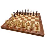  ŠAH GARNITURA TROSTRUKO OTEŽANE FIGURE I MAHAGONI TABLA TURNIRSKA Cene