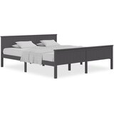 The Living Store Posteljni okvir siv iz trdne borovine 200x200 cm - Posteljni Okvir, (21524709) | Shoptok.si