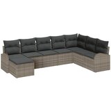 vidaXL 8-delni vrtnarski kavč set z blazinami Siv polirat, (22092884) | Shoptok.si