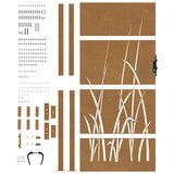  Vrtna vrata 100x175 cm od čelika COR-TEN s uzorkom trave | shoptok.hr